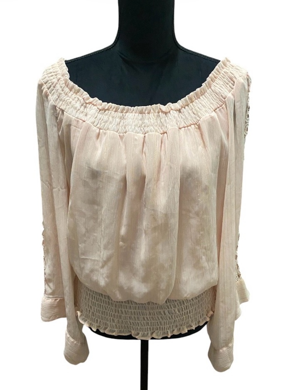 XOXO Off-Shoulder Blouson Top